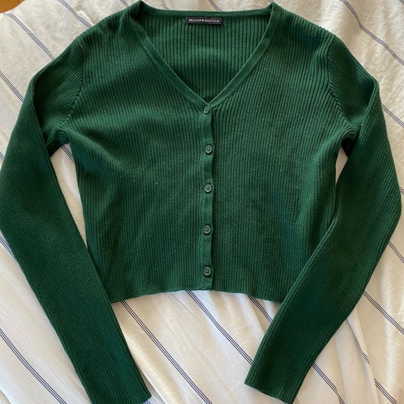 Brandy Melville Sweaters - Forest green Shannon sweater button up knit